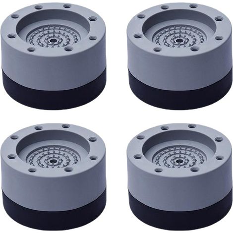 4 cuscinetti antivibranti, piedini in gomma per lavatrice, cuscinetti per piedini per lavatrice, cuscinetto antivibrante, per lavatrice e asciugatrice (aumento di altezza di 6 cm)
