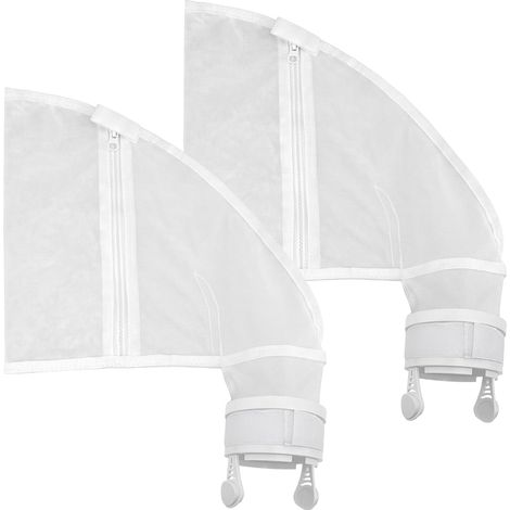 2 Pack Sac à limons pour 280 et 480 Filtre Robot Piscine Filtre Robot Nettoyeur Piscine Filet Rechange K13 et K16, Pochette en Nylon à Fermeture Eclair de Remplacement, blancs (1/5)