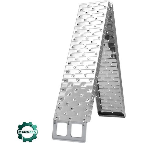 Manuzen - Rampe moto pliable 190 cm – acier galvanisé, 230 kg (1/3)