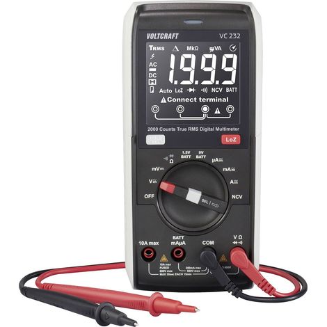 [NEUWERTIG] B-Ware VOLTCRAFT VC232 Hand-Multimeter digital 600V True RMS mit Taschenlampenfunktion