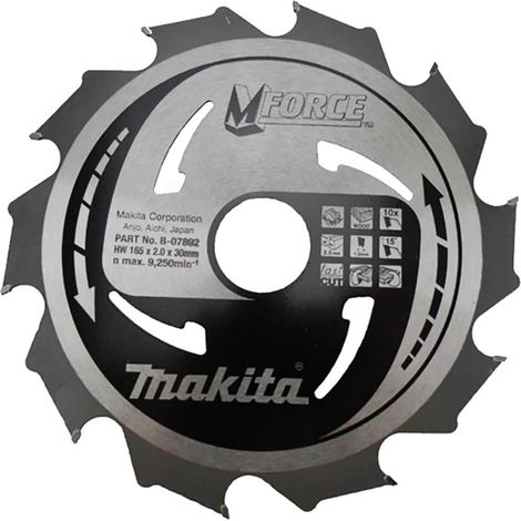 Lame de scie circulaire Makita, MFORCE 165 x 30 mm - 10 dents