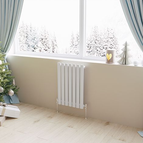 Acezanble Horizontal Oval Column Radiator Central Heating Rad 600x413mm Single White