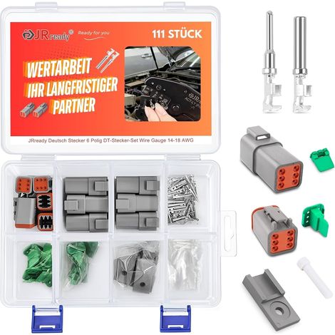 Connecteur 6 Broches Set 6 Sets IP68 Connecteur Électrique Étanche Avec Wire Gauge 14-18 AWG Kit Terminal Pour Voiture, Motos, Camions, Bateaux (1/5)