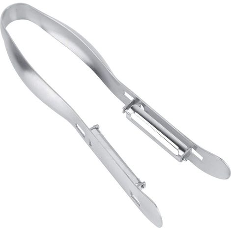 Pelapatate a doppia faccia in acciaio inox – multifunzionale – per pomodori, carote, patate dolci, asparagi (1/5)