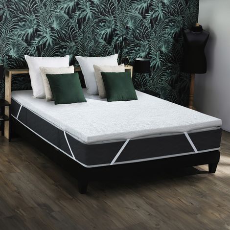 Surmatelas déhoussable Mousse HS 40kg souple et respirante 140 x 190 (1/5)