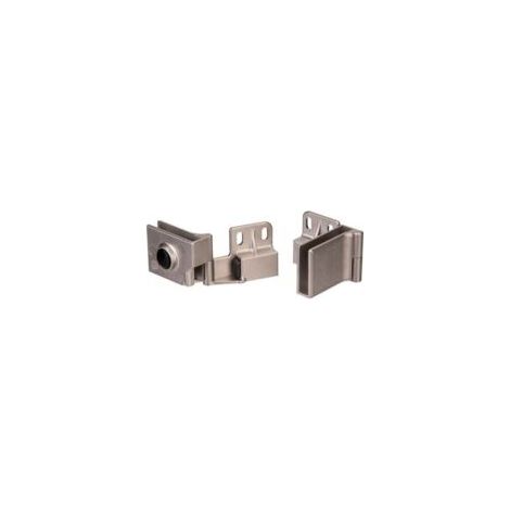 Bisagras para puertas de vidrio de 170° - Vidrio - Madera - Aleación de níquel-zinc mate - ET 5150, Especificaciones: Madera, Puerta, Vidrio - Crezuo (1/2)