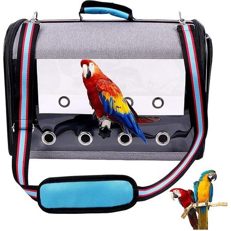 Vogeltransportkäfig, tragbarer Papageiengurt, atmungsaktive Haustiertransportbox (1/5)