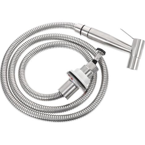 Pulvérisateur Latéral Pour Évier - Tête De Pulvérisation Rétractable En Acier Inoxydable - Compatible Robinetterie Cuisine Salle De Bain - 1 Pièce (1/4)