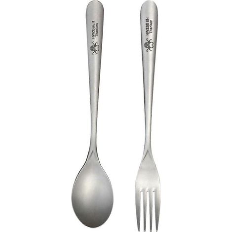 Leichtes Titan-Gabel- und Löffelset für Zuhause, Outdoor, Camping, Wandern, Picknick