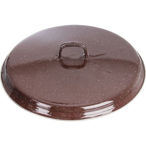 Tapa esmaltada MARRÓN 32 cm (1/3)