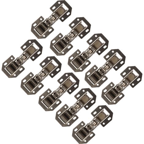 Lot de 10 charnières pliables à angle pour meubles, portes d'armoires et placards, installation facile en angle. (1/5)