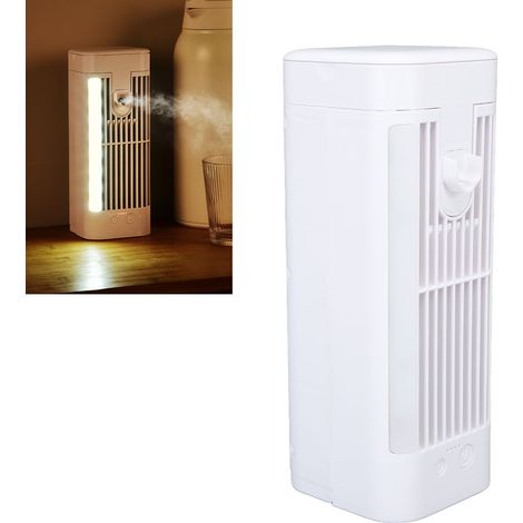 Ventilateur de bureau avec veilleuse et brumisateur intégré, modèle à brancher directement sur secteur. (1/5)