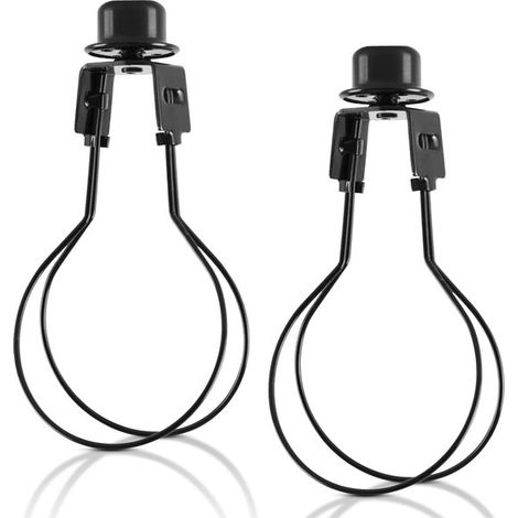 Adaptateur pour abat-jour en deux parties et pince de fixation. Adaptateur d'abat-jour à pince ronde. Support d'abat-jour pour lampe de table. Comprend un support d'abat-jour décoratif. (1/5)