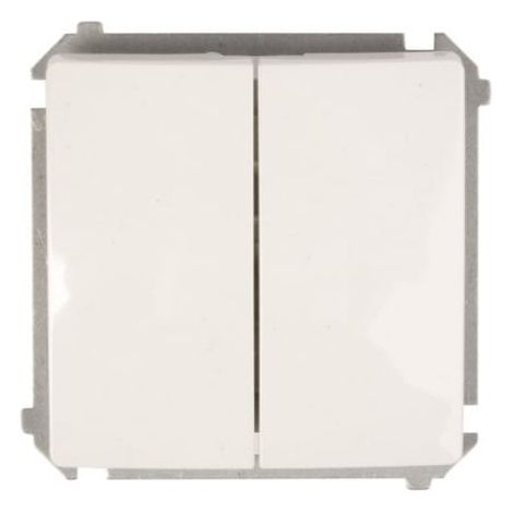 Simon Basic Doppio pulsante, Connettori rapidi, Bianco BMP2.01/11