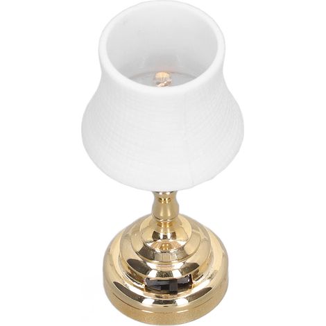 Puppenhaus-Tischlampe im Maßstab 1:12, moderne Miniatur-Schreibtischlampe für Puppenhäuser zur Dekoration (1/5)