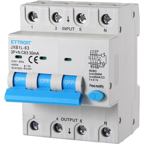 Magnetotermico Differenziale 3P+N 63A 30mA 380V (1/6)