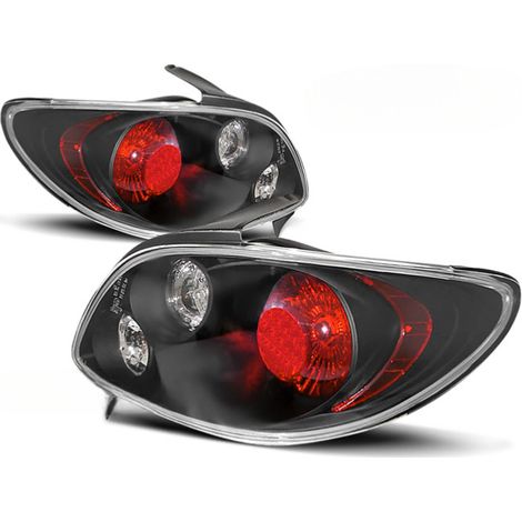 Paire de feux arriere design Peugeot 206 de 1998 a 2005 noir-27336214