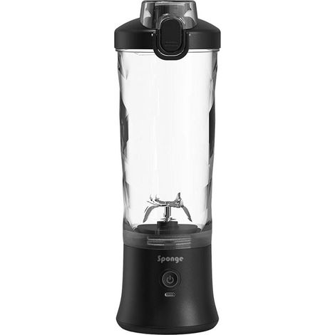 Batidora Sponge 600ml USB-C Negra elegante y ergonómica