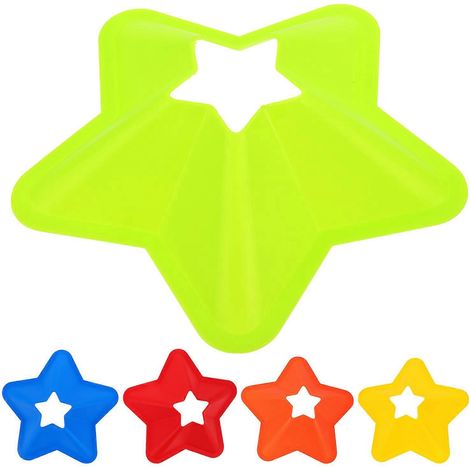 20 cônes d'entraînement de football pour enfants, cônes d'agilité multicolores en forme d'étoile, pour améliorer les performances et les compétences athlétiques. (1/5)