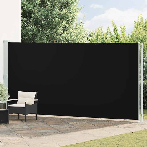 Seitenmarkise Ausziehbar 200x600 cm Schwarz