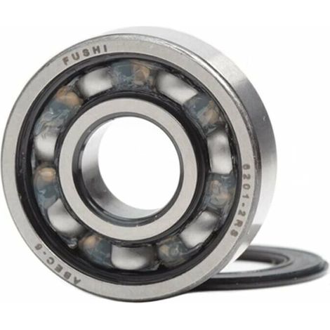 Cuscinetto a sfere 6201-2RS 12x32x10 mm - Doppio giunto in gomma - ABEC 5 - Cuscinetto prelubrificato - Confezione da 4 (1/3)