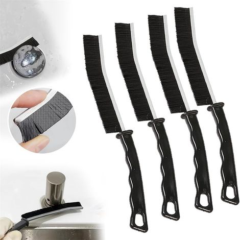 Spaltreinigungsbürste 3-teilig, Badezimmer-Reinigungsbürste, Fliesenfugenbürste, Reinigungsbürste mit harten Borsten für Fensterrillen, Badezimmer, Toilette, Küche, Dolaso (1/5)