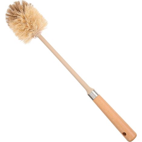 Brosse de toilette multifonctionnelle en acier inoxydable avec long manche et trou suspension . Maté