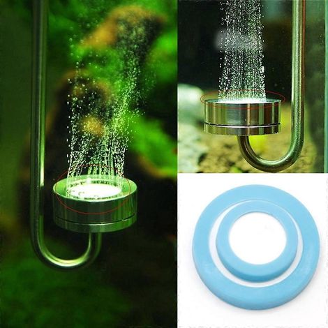 Kit de diffuseur d'air pour aquarium avec pierre à air et disque de remplacement pour alimentation en CO2 (1/4)