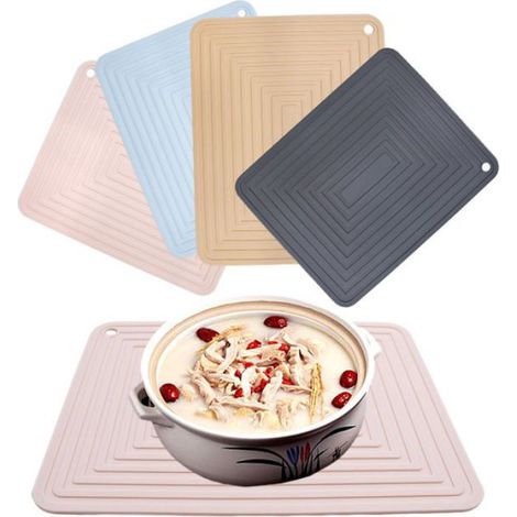 Couvercle En Silicone - 22 9 X 29 3 Cm - Résistant À La Chaleur Jusqu'à 250 °C - Antidérapant - Pour Casseroles Et Plats - 2 Pièces (1/4)