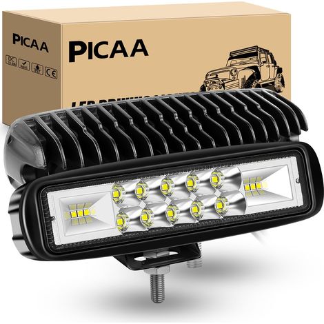 Phare de Travail LED, 2 PCS 6 Pouces 24W Étanche Projecteur LED (1/5)