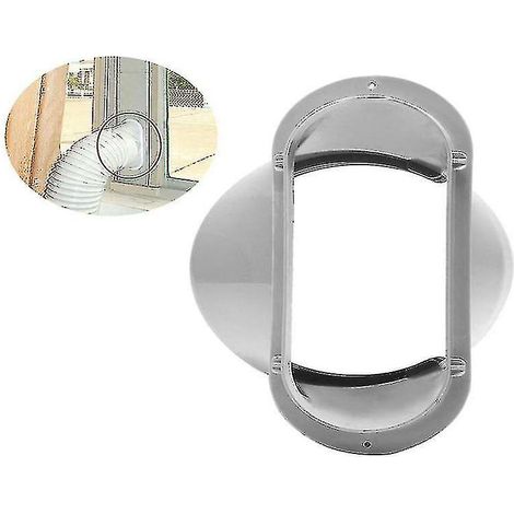 Adaptateur de tuyau d'échappement de climatiseur, accessoires de climatisation mobiles universels portables, Interface carrée facile 15cm- (1/2)