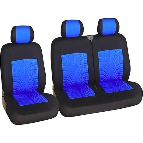 Coprisedili universali per auto 2+1, proteggono gli interni del veicolo, in poliestere idrorepellente, vestibilità universale, colore grigio (1/5)