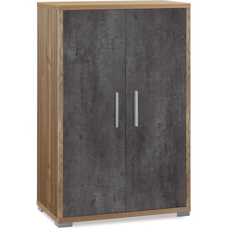 UFFICIO DOUBLE MOBILE 2A 110X71 NOCE ST/OSS NERO