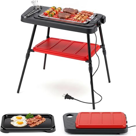COSTWAY 2000W Griglia Elettrica, 2 in 1 Barbecue Elettrico (1/5)
