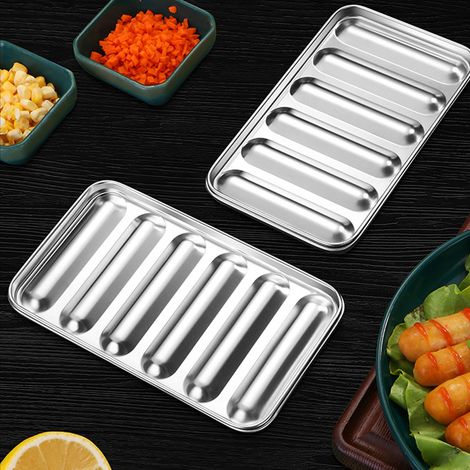Wurstform aus Edelstahl 304, für Schinken, Würstchen, Hotdogs und Grillwürstchen. (1/5)