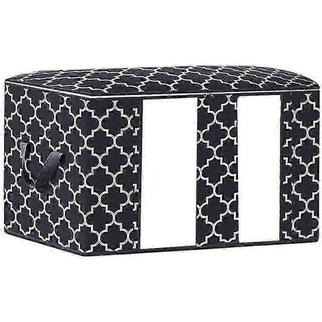 Sac de rangement pour vêtements, couette et literie avec fermeture éclair-Black 45x30x20cm B (1/5)