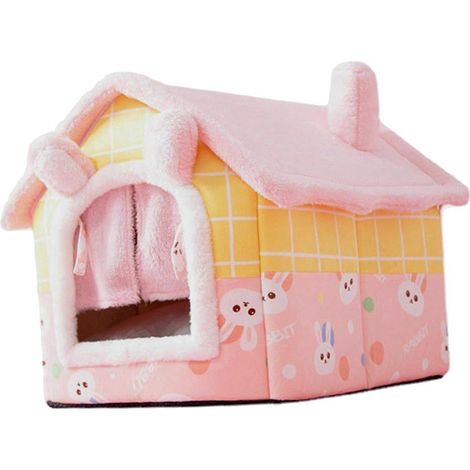 Maison portable pour chat, lit lavable pour animaux de compagnie, coussin, niche pour chien, , (1/4)
