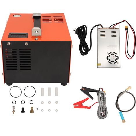 Pompe à air PCP 30MPa avec affichage température en temps réel, ventilateur de refroidissement haute pression, transformateur intégré, prise UE 220V (1/5)