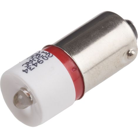 Voyant à LED Rouge, culot BA9S, 12V c.a. / V c.c. ( Prix pour 1 )