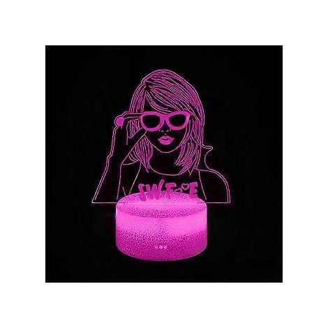 Taylor Swift 3D LED-Nachtlicht-Schreibtischlampe, 7 Farben mit Touch-Steuerung, Tischdekoration für Zuhause - NMAOV( B) (1/4)
