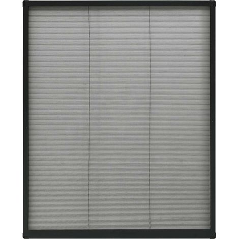vidaXL Mosquitera plisada para ventanas aluminio antracita 80x100cm (1/2)