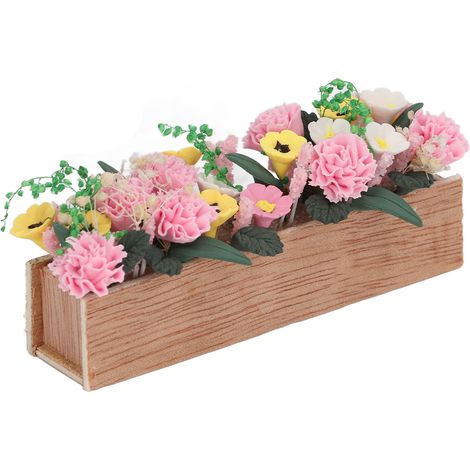 Plante en pot pour maison de poupée 1:12, miniature exquise, pot de fleurs, plante, mobilier miniature, décoration (1/5)