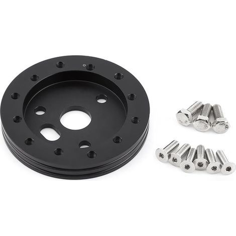 Entretoise de roue universelle 89x13mm en alliage d'aluminium pour moyeux de volants supérieurs Grant Forever Sharp à 6 trous(le noir) (1/4)