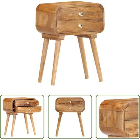 vidaXL Mango-Massivholz - Nachttisch 43×30×58 cm Massivholz Mango (1/5)