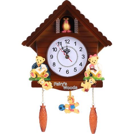 Horloge à coucou murale, maison d'arbre, décoration artistique Vintage pour la maison (1/5)