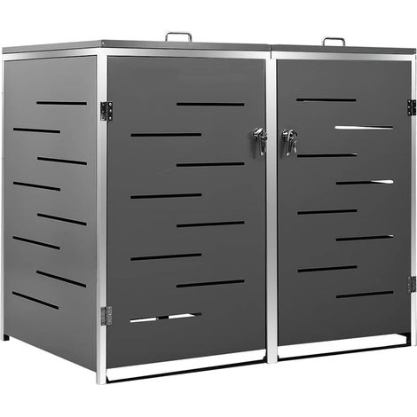 Maison Exclusive - Mülltonnenbox für 2 Tonnen 138x77,5x115 cm Ede (1/5)