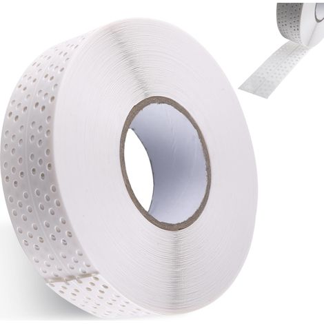 Bande de recouvrement de joints 5cm x 40m Cloison sèche - Bande de joints pour plaques de plâtre autocollante avec protection des bords  Très flexible et réutilisable  1 rouleau de bande PVC (1/5)