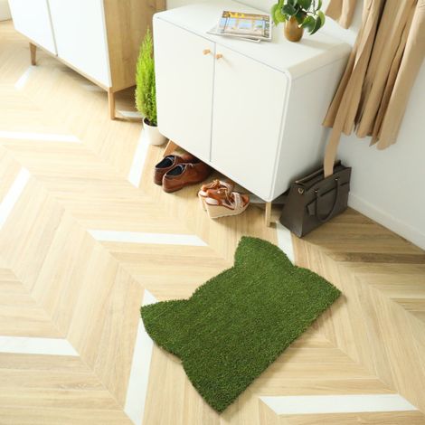 Paillasson Coco - Chat Miaou - Vert - 73 x 52 cm (1/5)