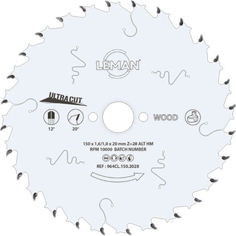 Lame fine LEMAN pour scie circulaire portative - pour bois