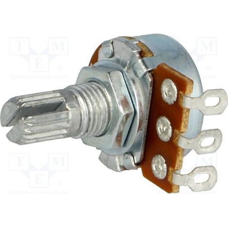 POTENCIOMETRO 2K2 Logaritmico Eje Corto Metal Extriado
